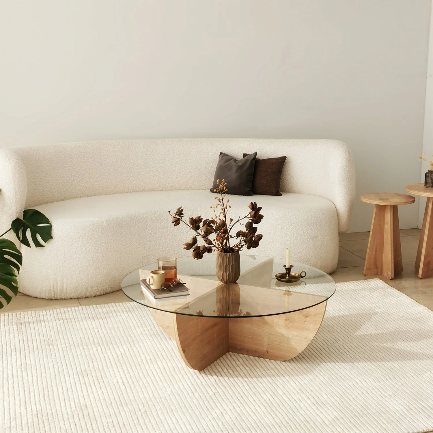 Tavolinë kafeje Hanah Home, ngjyrë Sapphire Oak