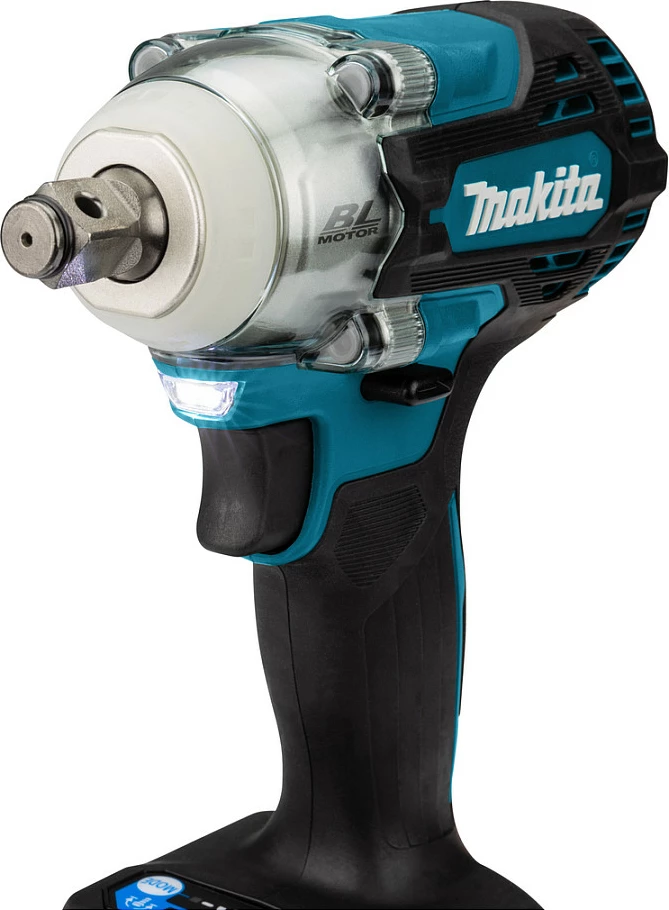 Shlagschrauber Makita DTW300ZJ, brushless, 18V, 1/2", me kuti bartëse, zi/kaltër/gri