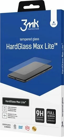 Xham mbrojtës i kalitur 3MK HardGlass Max Lite për Redmi Note 14 Pro/14 Pro+ 5G, 9H, Full Screen, i zi, set