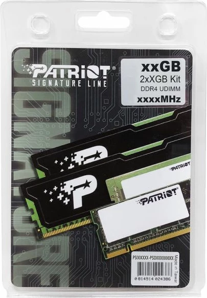 RAM Memorje Patriot Signature Line PSD416G3200K 16GB (2x8GB) DDR4 3200MHz CL22 UDIMM 1.2V, PCB e zezë, set 2 copë