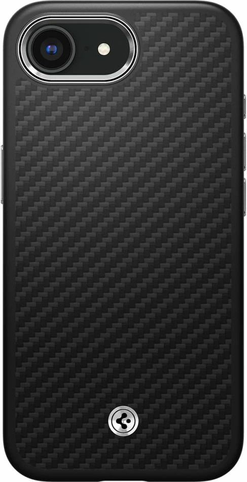 Mbështjellës, Spigen, Enzo Aramid MagSafe, për iPhone 16e, aramid me përfundim alumin, kompatibil me MagSafe, zi