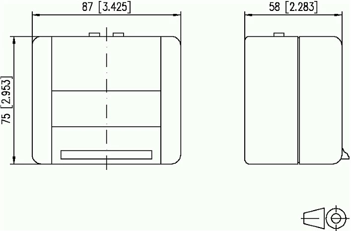 Kuti montimi sipërfaqësore METZ CONNECT 1309430003-E, IP44, për 2 module, 87 x 58 mm, gri