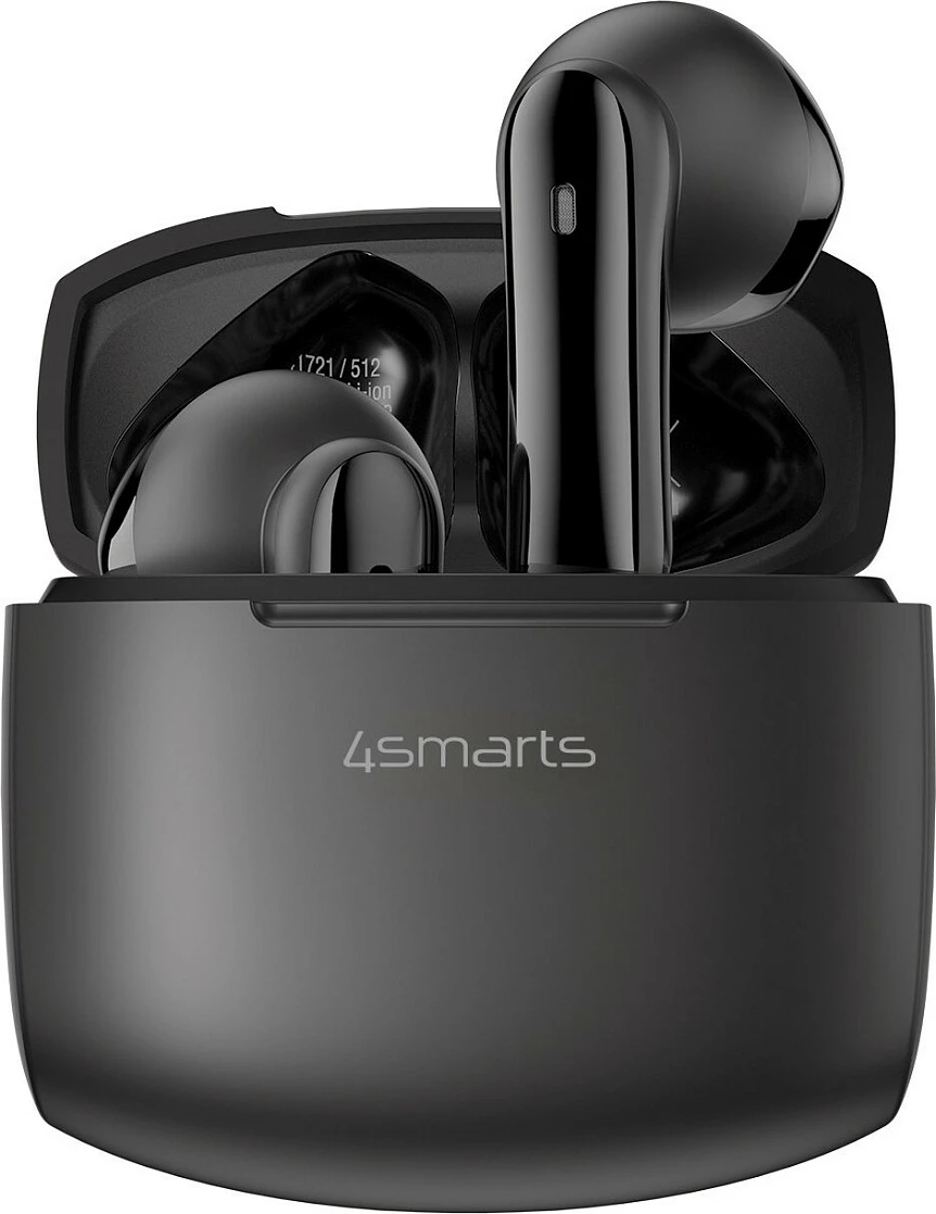 Kufje 4smarts SkyBuds Air, TWS Bluetooth 5.4, me kutizë karikimi wireless, të zeza