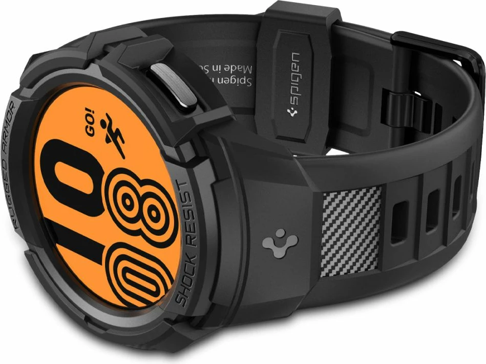 Mbështjellës Spigen Rugged Armor Pro me rrip për Samsung Galaxy Watch 5 Pro 45mm, Zi
