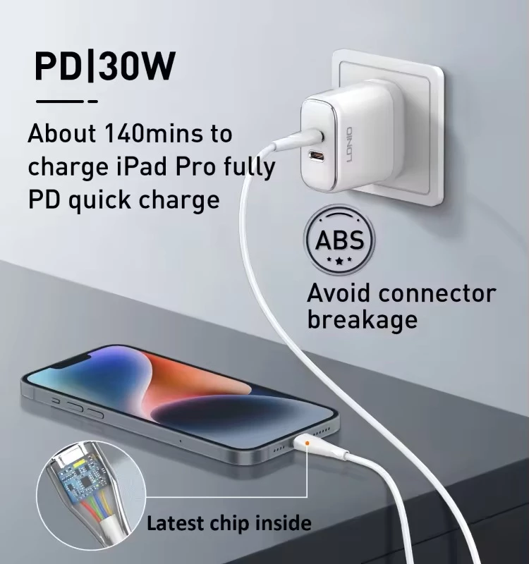 Kabllo karikimi dhe të dhënash USB-C në USB-C LDNIO LC612C 65W 2m, e gjelbër