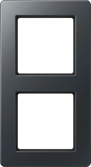 Kornizë dyfishe Jung AF582BFANM, plastike e pathyeshme, montim horizontal/vertikal, antracit