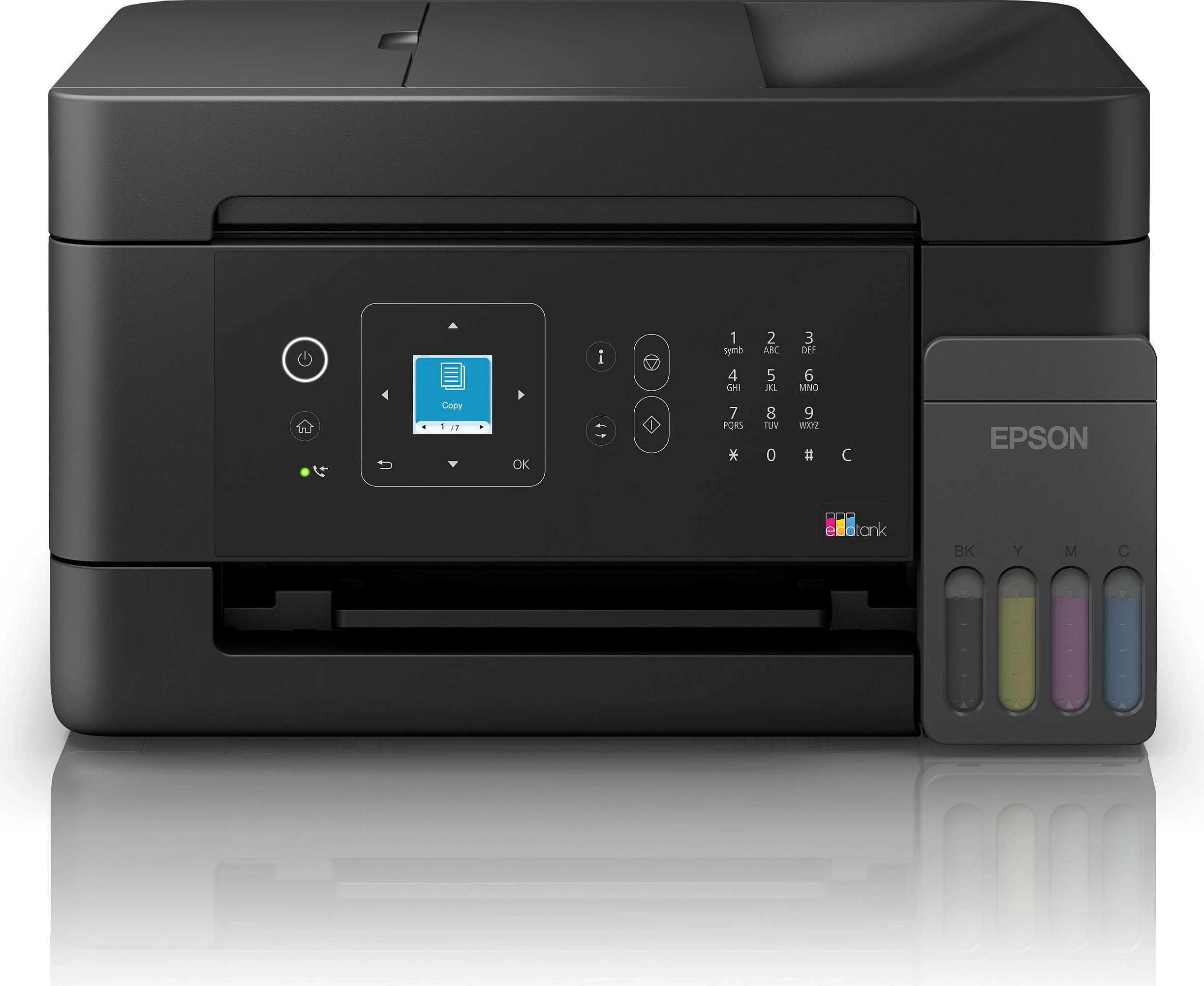 Printer multifunksional Epson EcoTank ET-4905, inkjet me ngjyra A4, Wi‑Fi/Ethernet, ADF, i zi