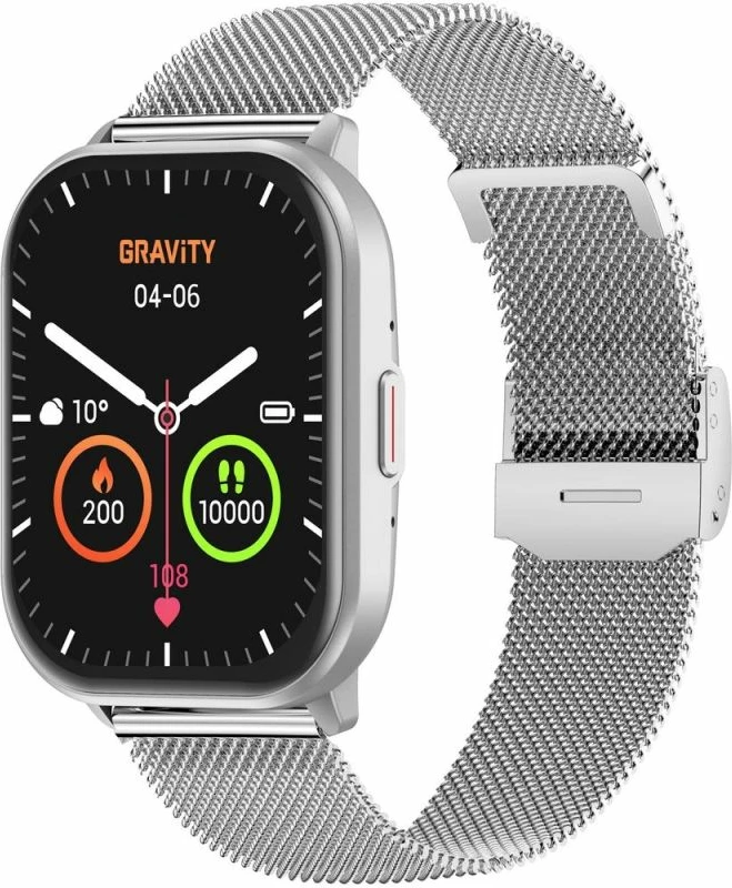 Smartwatch Gravity GT43-2, argjendtë, set rrip + byzylyk