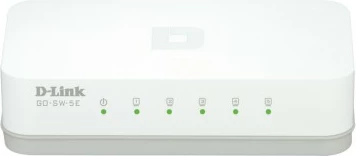 Switch D-Link GO-SW-5E/E, 5 porta Fast Ethernet, i bardhë