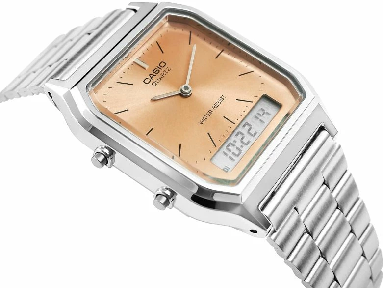 Orë dore për femra CASIO, argjend