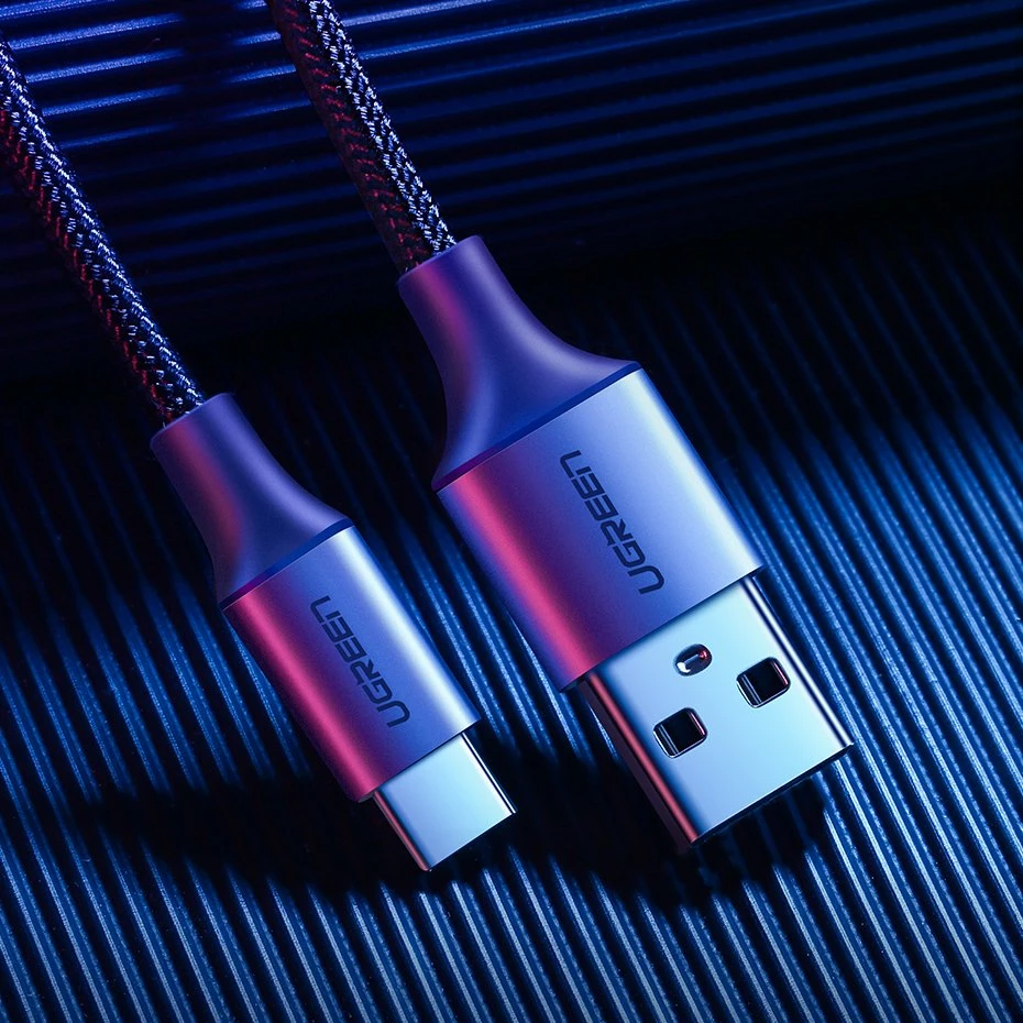 Kabllo Ugreen US288 60125 USB-A në USB-C, 0.5m, QC 3.0, Gri