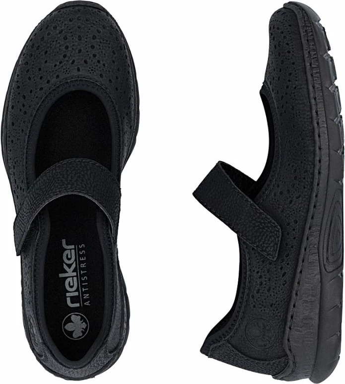 Këpucë Rieker për femra, të zeza