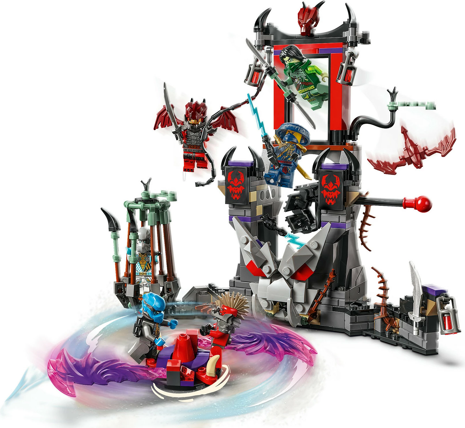 Set ndërtimi LEGO NINJAGO 71841 Dragonian Storm Village, 305 copë, 7+, shumëngjyrësh