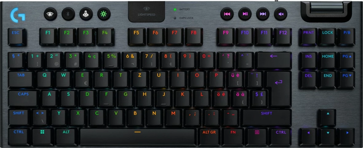 Tastierë gaming Logitech G915 X LIGHTSPEED TKL wireless, RGB, e zezë