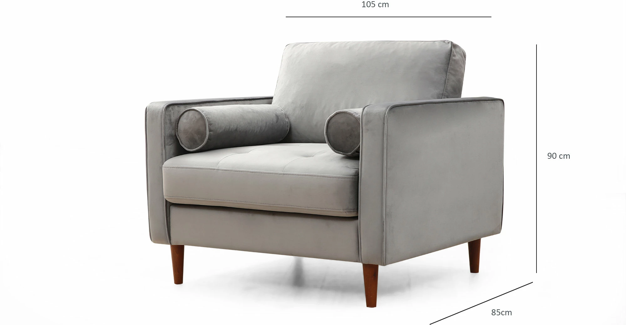 Karrige krahu Rome, ngjyrë gri e çelët, Atelier del Sofa