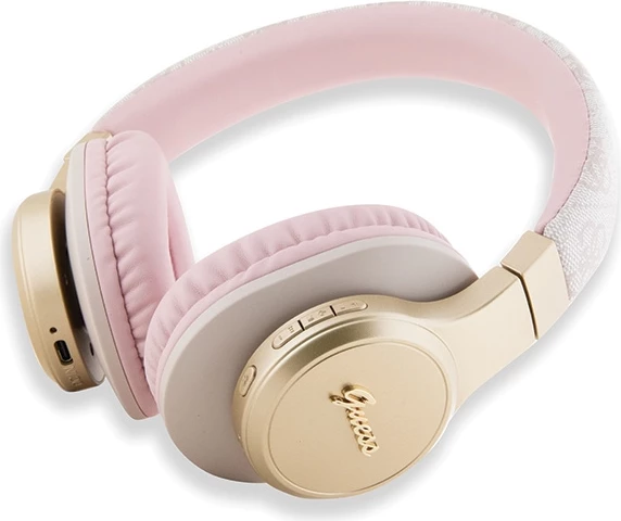 Kufje Bluetooth Guess GUBH604GEMP, on-ear, 32 orë, rozë
