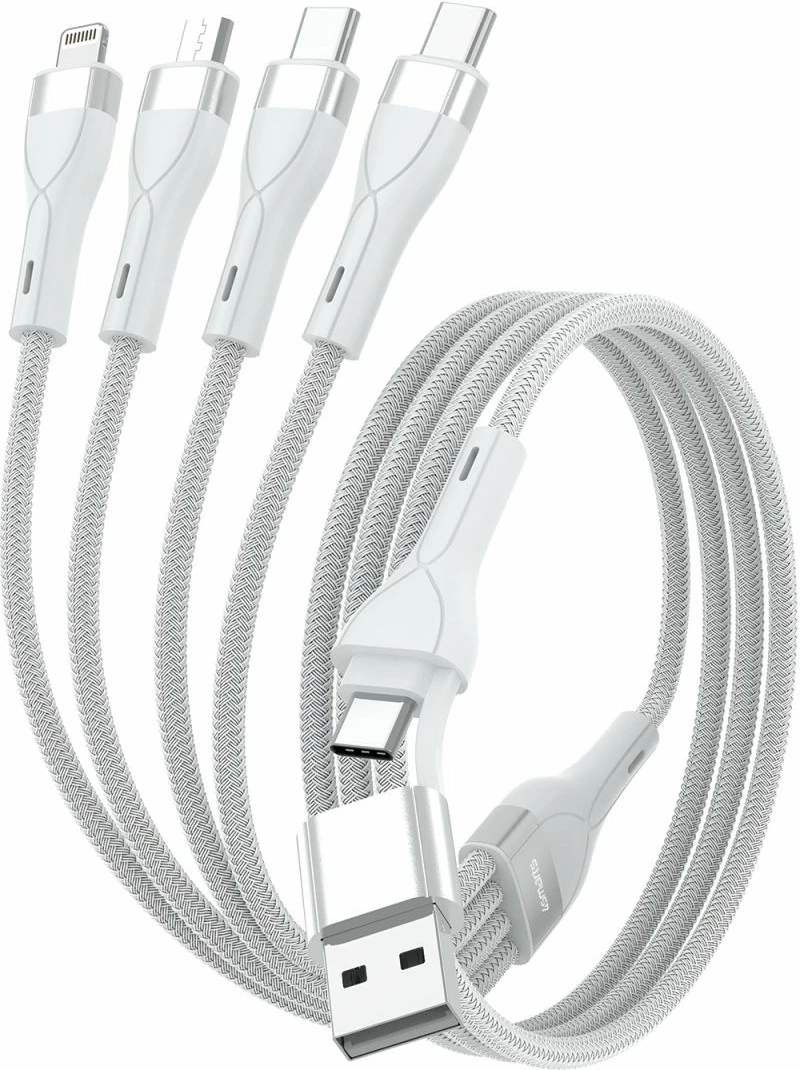 Kabllo multi-ladës 4smarts USB-C/A 4in2, 1.2m, e bardhë
