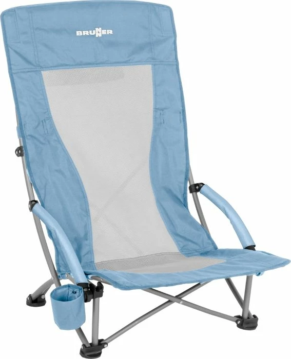 Karrige plazhi BRUNNER Cuba Highback 0404146N.C30, palosëse, mbajtëse filxhani, 100 kg, blu