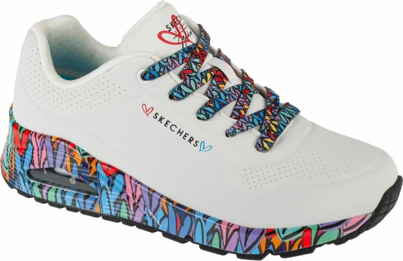 Atlete Skechers Uno Ravaged Love 177918-WMLT, të bardha