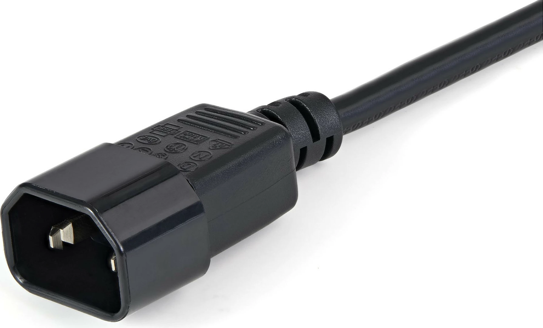 Kabllo zgjatëse rryme StarTech PXT1001M, IEC C14 në C13, 1m, 18AWG, 250V 5A, e zezë