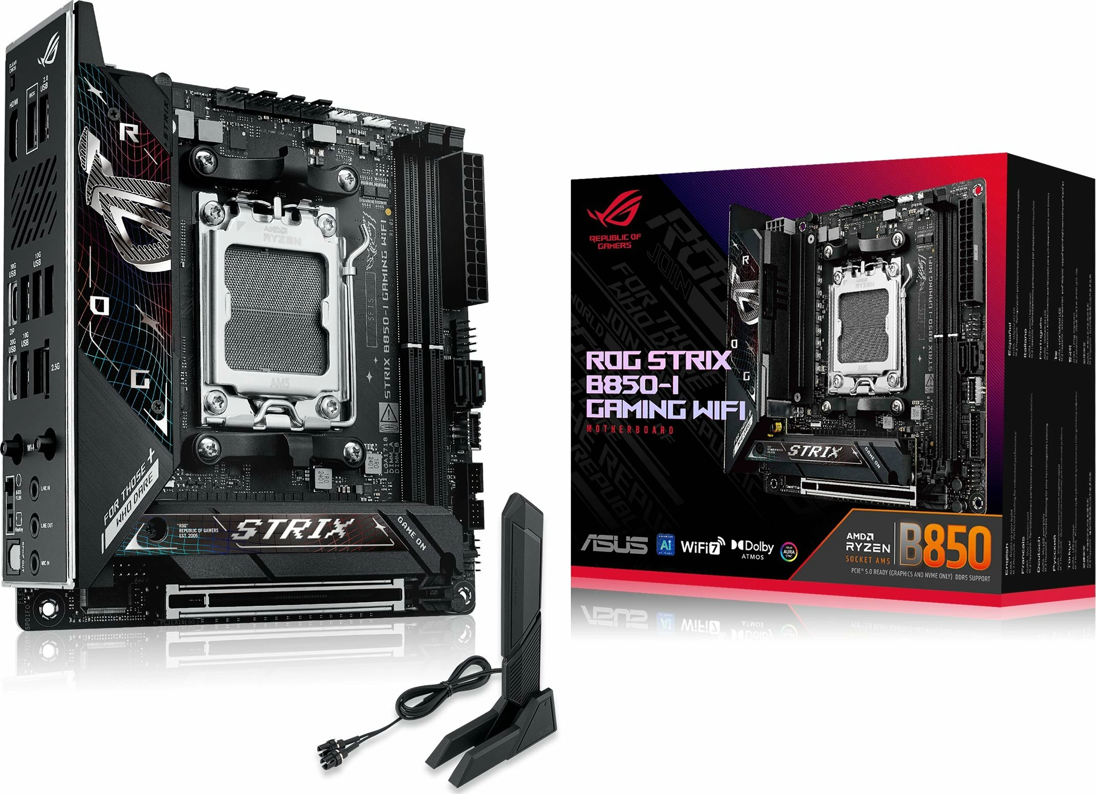 Pllakë amë Asus ROG STRIX B850-I GAMING WIFI Mini-ITX AM5 DDR5 Wi‑Fi 7