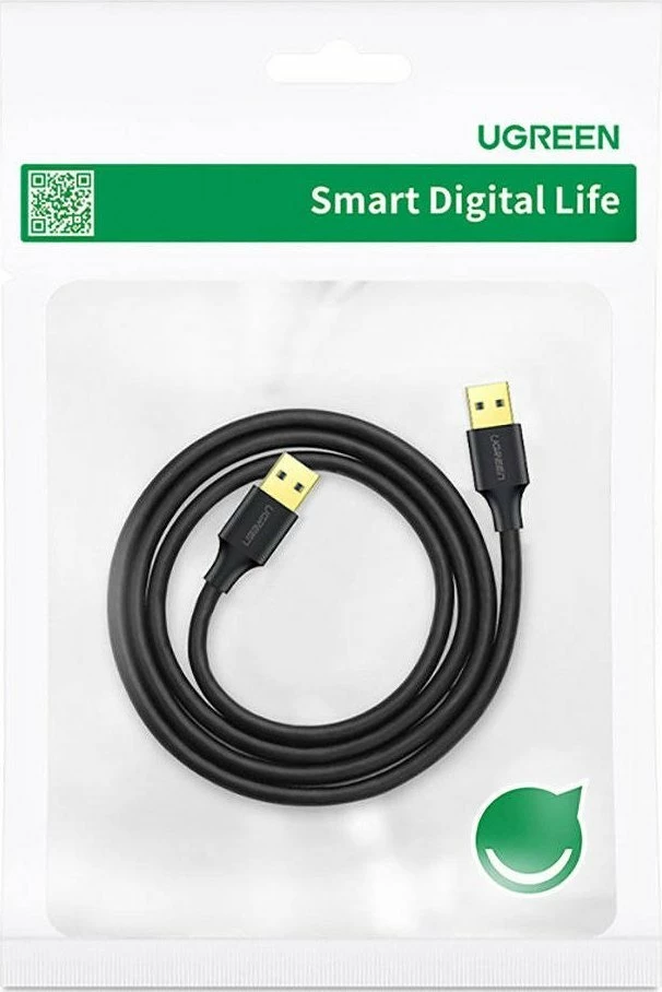 Kabllo USB-A në USB-A Ugreen 90576, 3 m, USB 3.2 Gen 1 (5 Gbps), e zezë