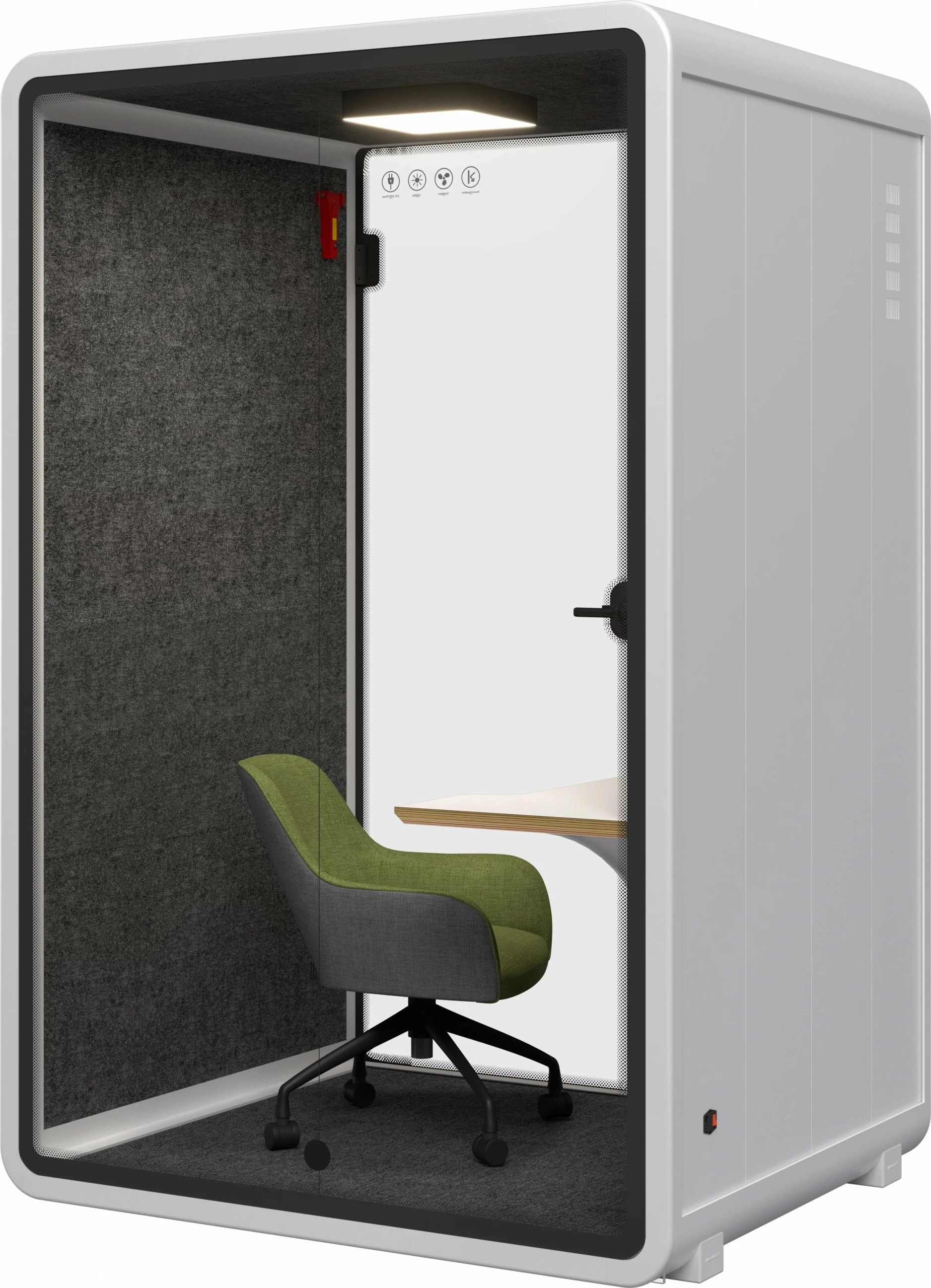Kabina zyre Soundbox Office Pod SR-M (F4), për 1 person, e bardhë