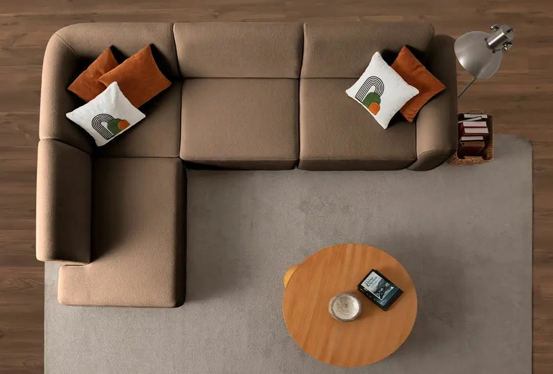 Këndare S-Loft, ngjyrë kafe, Atelier del Sofa, majtas