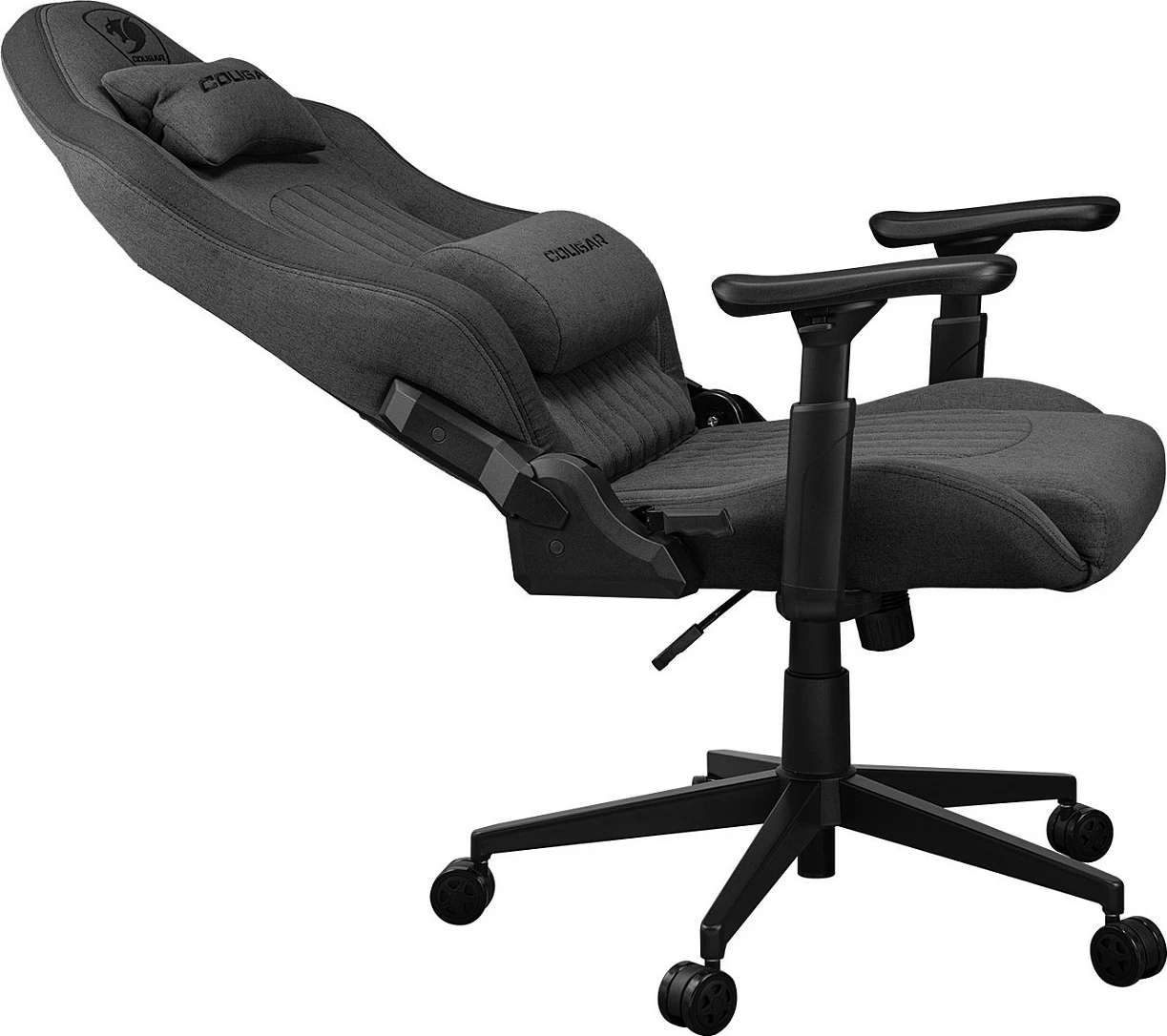 Karrige gaming Cougar Explore Royal Gray F, pëlhurë, 120 kg, rregullim 90-155°, gri/zezë