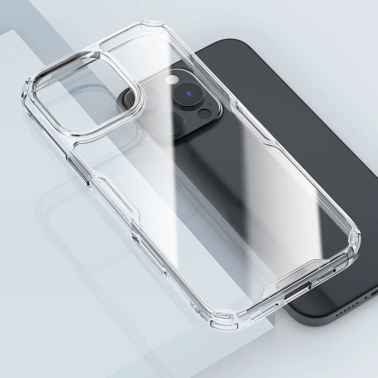 Mbështjellës Nillkin Nature Pro për iPhone 16 Pro Max, transparent dhe bardhë