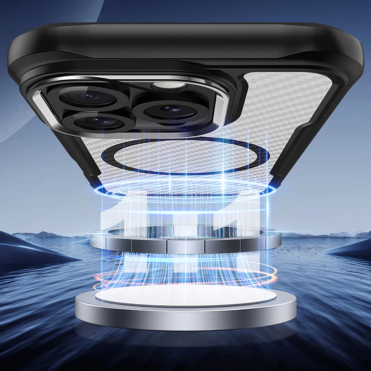 Mbështjellës Hurtel Leading Series MagSafe për iPhone 16 Pro, TPU, i zi