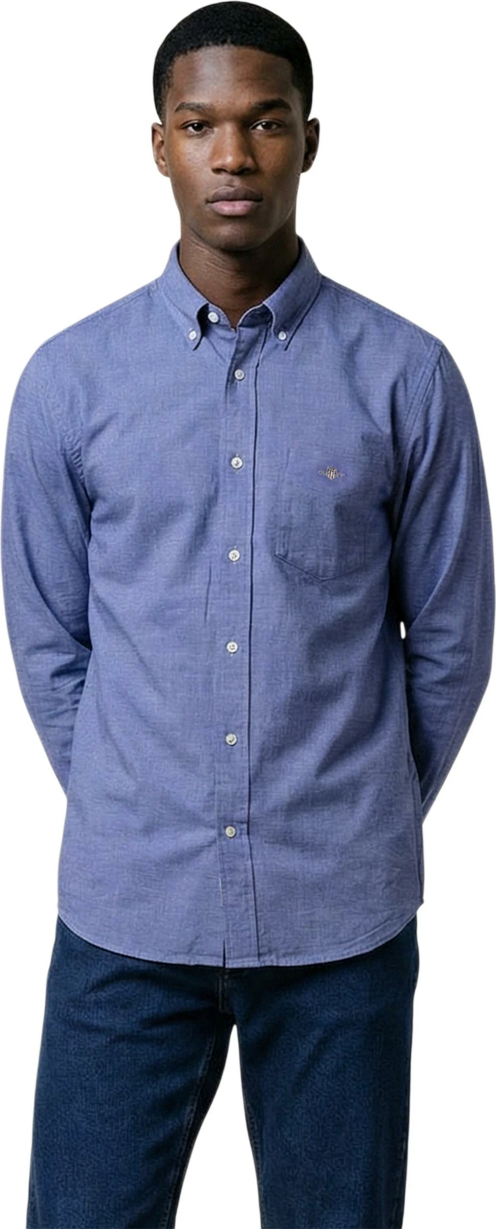 Këmishë për meshkuj Gant Reg Classic Poplin 2601.3000100, blu denim