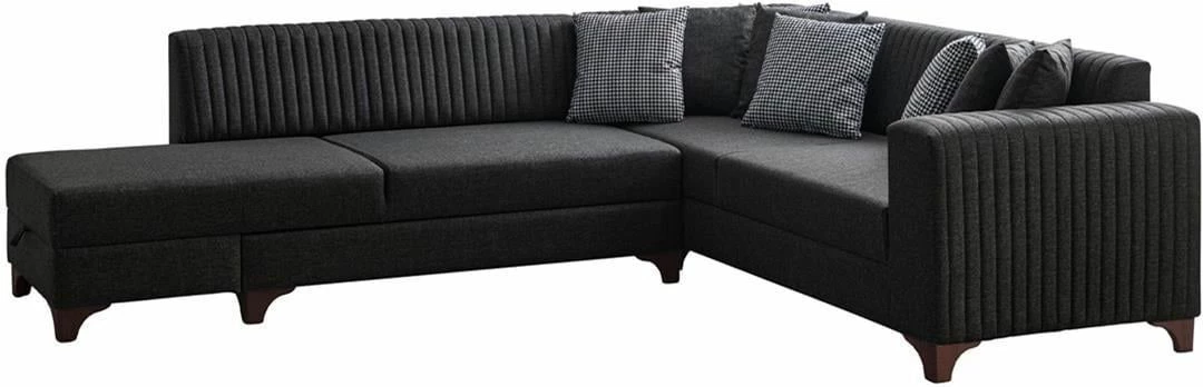 Kënd-sofë shtrat Atelier del Sofa, West majtas, ngjyrë antracit