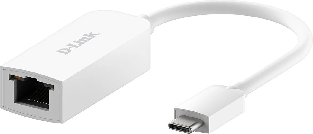 Adapter D-Link USB-C në Ethernet 2.5G DUB-E250, i bardhë