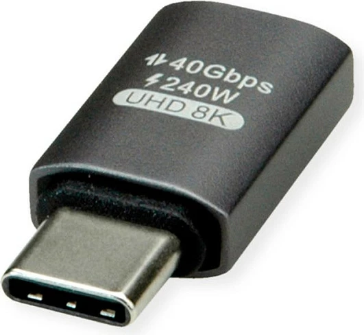 Adapter USB-C ROLINE 12.03.2931, USB4 40Gbps, 240W, argjendtë