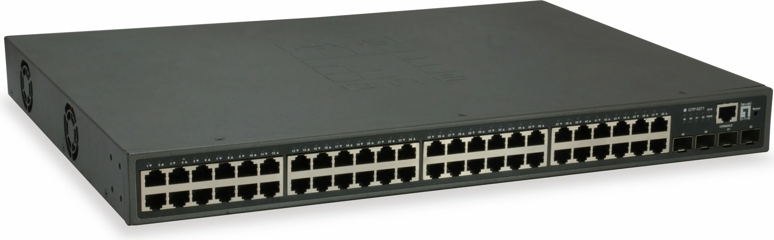 Switch LevelOne 52-Port L3 Lite Managed Gigabit PoE, 4 x 10GbE SFP+, 48 PoE Outputs