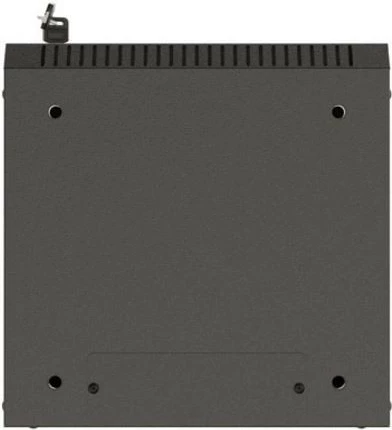 Kabinet RACK montim muri, Lanberg WF11-3306-10B, 10", 6U, 300x300 mm, derë xhami, IP20, ngjyrë e zezë