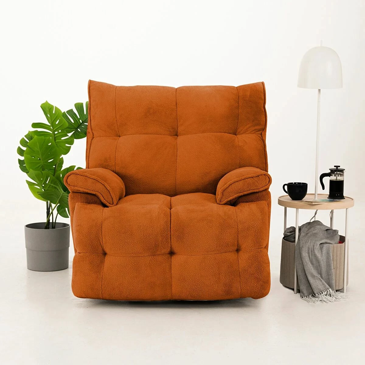 Recliner elektrik, ngjyrë e kuqe tullë, Atelier del Sofa