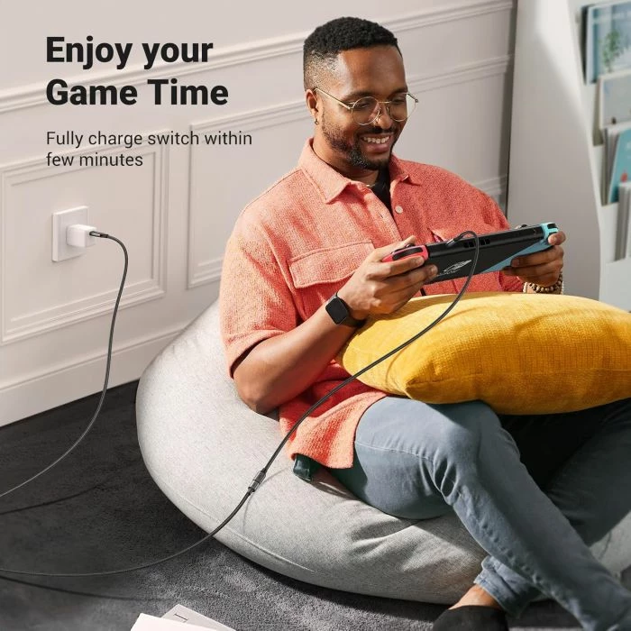 Kabllo zgjatuese USB-C UGREEN 45191, 1 m, 10 Gbps, 100 W, 4K@60Hz, e zezë