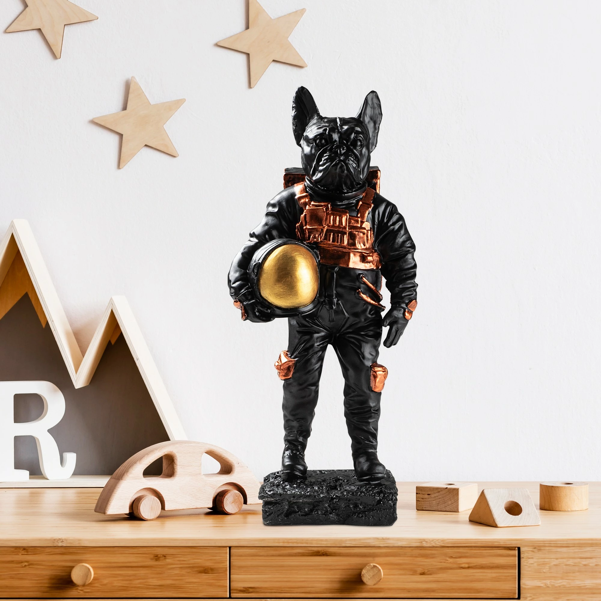 Objekt dekorativ Aberto Design, qen astronaut, shumëngjyrësh
