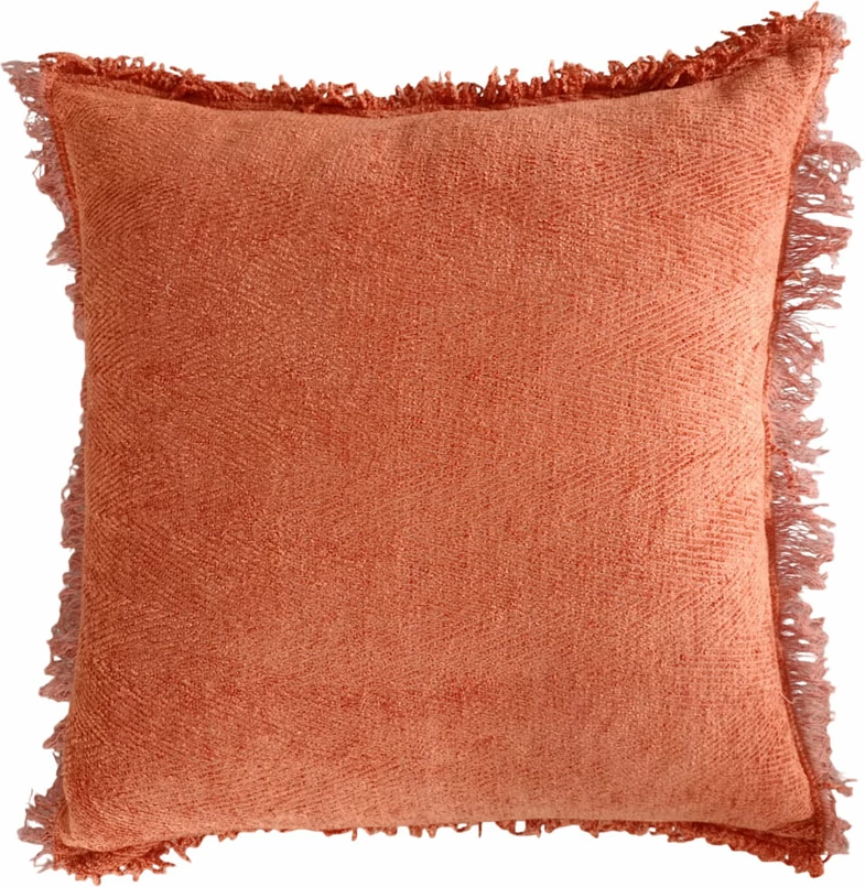 Jastëk dekorativ BELUD, ngjyrë kafe e kuqërremtë, 45x45cm, material poliester