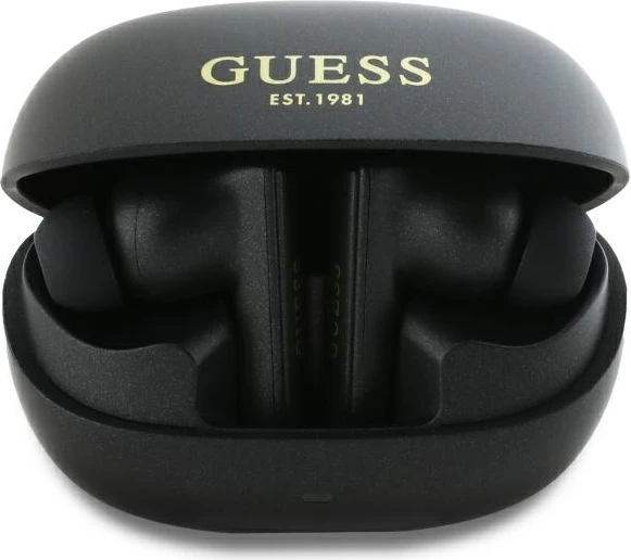 Kufje Guess GUTWST88MCTGK TWS me dok stacion, Capsule Printed Logo, e zezë