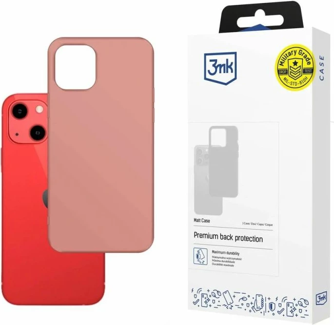 Kapak telefoni 3mk Matt Case për iPhone 13 mini, rozë mat
