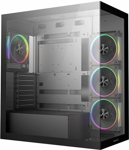 Kasë Deepcool CG580 4F V2 Midi Tower ATX, 4x120mm ARGB, xham i temperuar, USB-C, e zezë