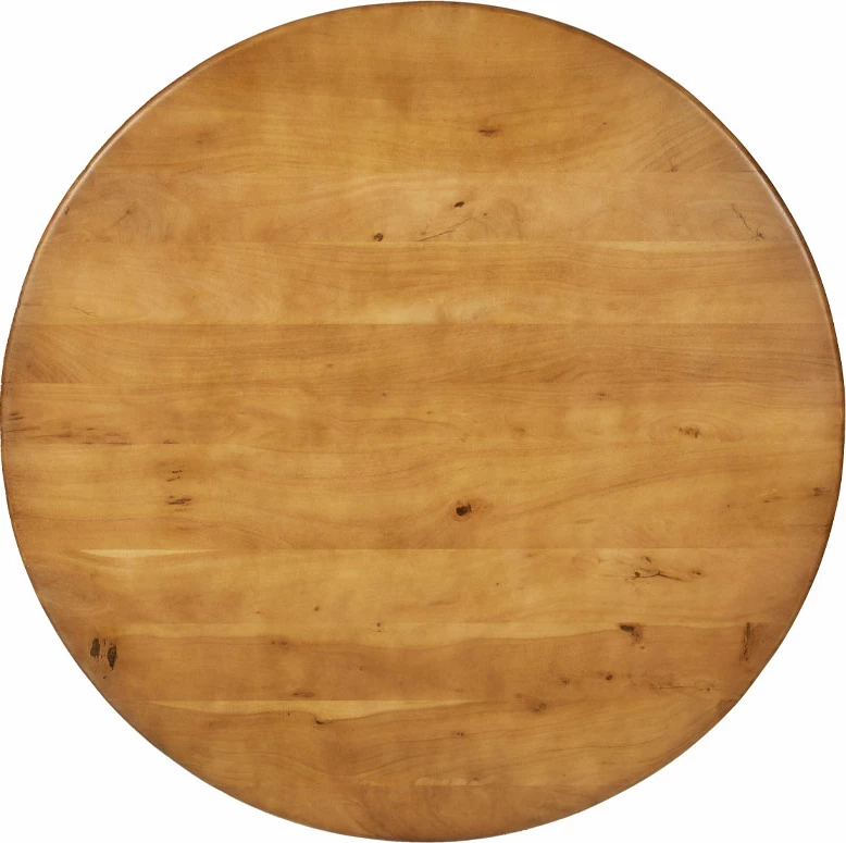 Tavolinë rrumbullake, ngjyrë arre, 130x130x77cm