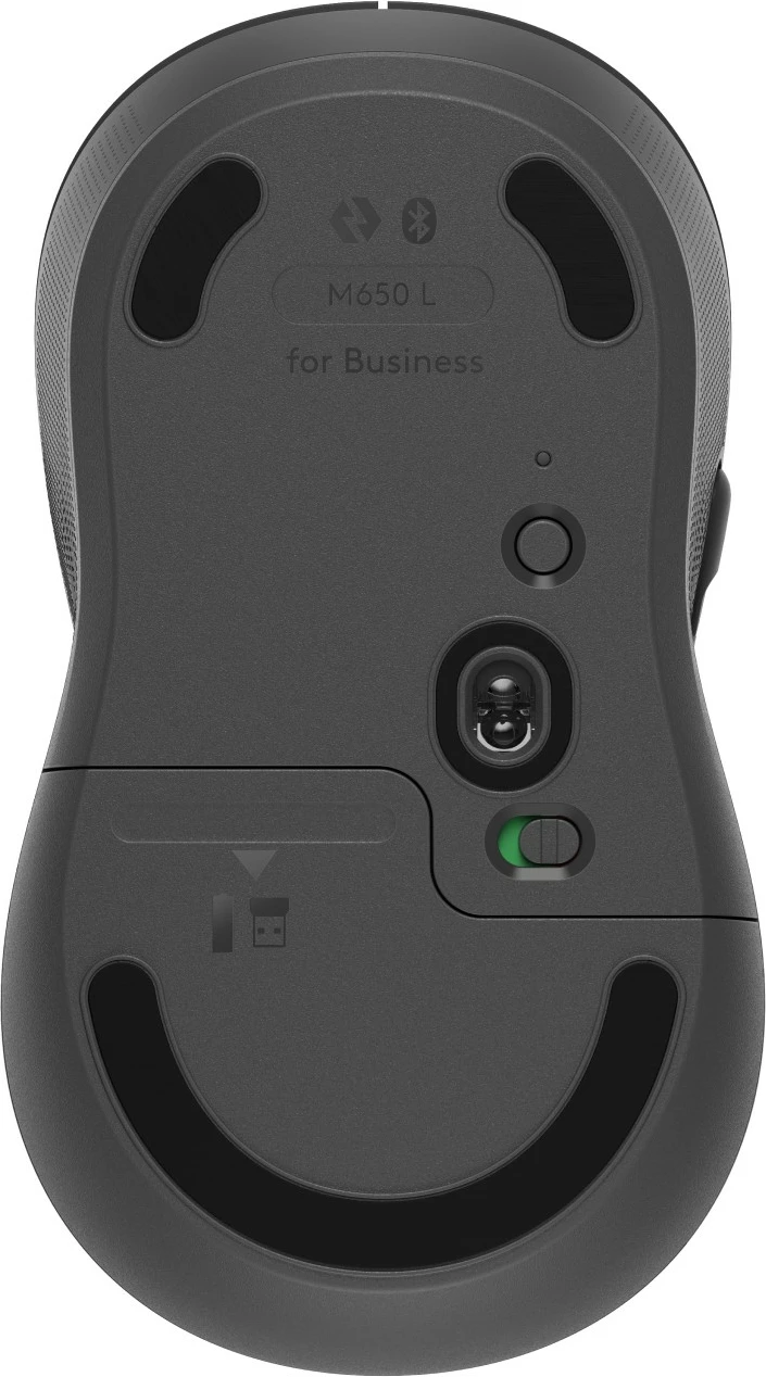 Maus Logitech Signature M650 L Wireless për Biznes, Djathtas, Optik, RF Wireless + Bluetooth, 4000 DPI, Grafit