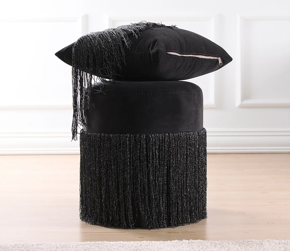 Puf Atelier del Sofa, ngjyrë e zezë, Merkur