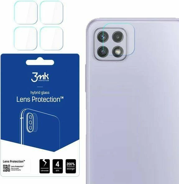 Mbrojtëse lente kamere 3MK Hybrid Camera Glass për Samsung Galaxy A22 A225 LTE, set 4 copë