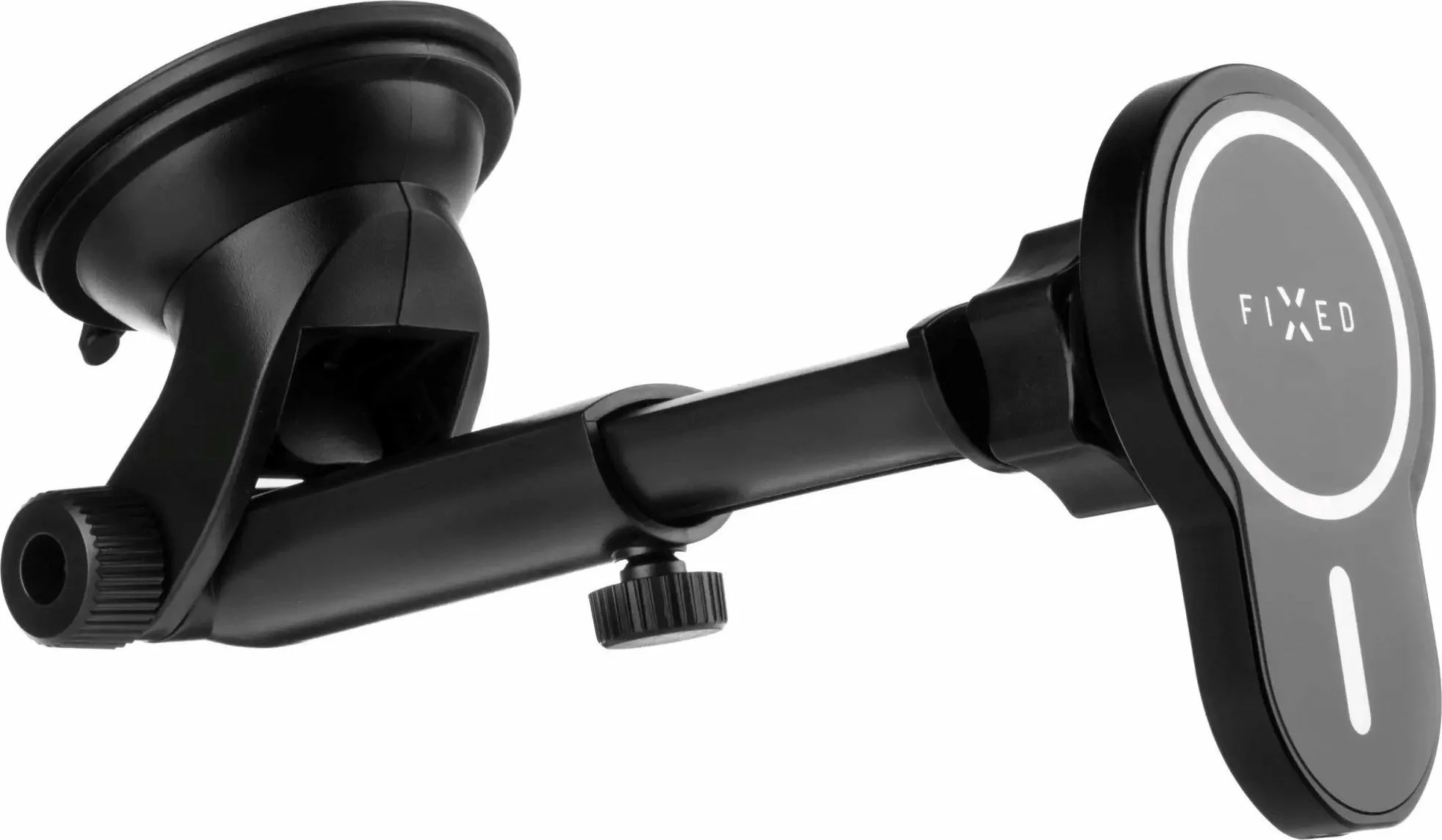 Mbajtës celulari për veturë Fixed MagClick XL FIXMCLI-XL-BK, MagSafe, karikim pa kabllo 15W, i zi, set me adapter ventilimi + kabllo USB-C 1m