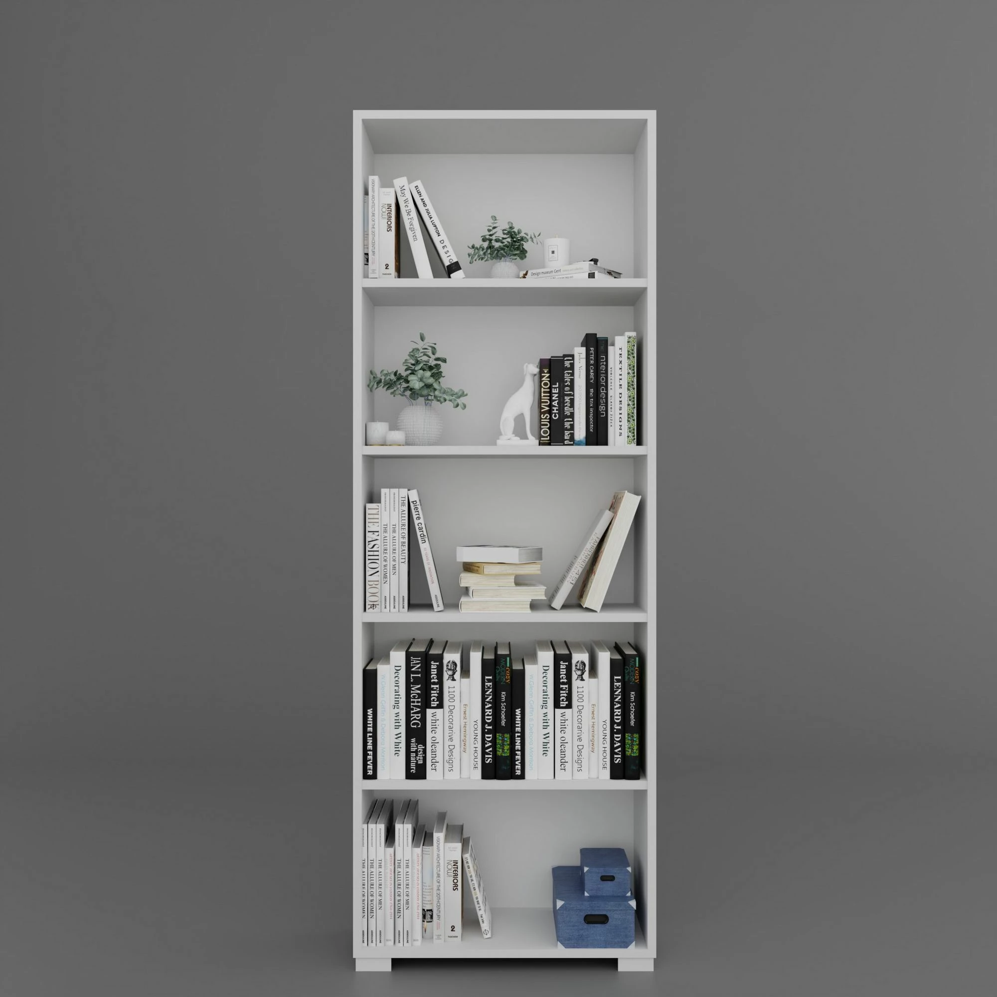 Raft librash Skye Decor, Lucas 1600-110, i bardhë, 64x182x25cm
